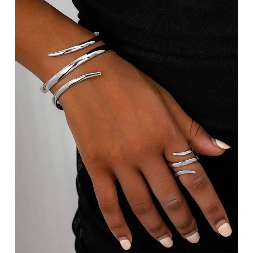 Modern Bracelet Ring Set - Picture 2 of 4